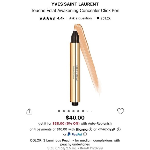 YSL touche eclat concealer shade 3 - Picture 4 of 4
